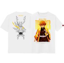 Anime Zenitsu Graphic T-shirt Demon Slayer Manga Print T Shirt For Men Women Clothing High Quality Cotton Short Sleeves Tees Top S
