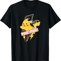 Pokémon - Pikaču Žaibo Pika Pika Marškinėliai S juoda