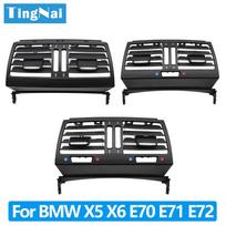 Kairiarankiams RHD Automobilio Galinės Šviežio Oro Kondicionavimo AC Angos Grotelių Dangtelis BMW X5 X6 E70 E71 E72 Rear Ac Vent Slider black