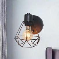 Retro Industrial Dimmable Iron Cage Wall Sconce