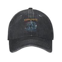 Megadeth naujo albumo turas 2026 M. skalbta beisbolo kepuraitė Vintažinė saulės Hip Hop kepurės Vasaros moteriška Unisek Lauko sportinė Snapback kepuraitė One Size gray