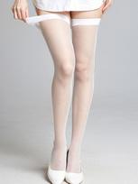 Women Sexy Fishnet Thigh High Stockings Solid Color Nylon Wide-banded Over The Knee Long Socks Exotic Mesh Compression Socks High Quality One Size