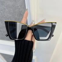 Designer Cat Eye Sunglasses Female Male Lovely Square Sun Eyewear Female Male Big Frame Mirror Casual Oculos De Sol Other