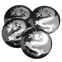 4pcs/set Universal 56mm 60mm Dragon Emblem Car Wheel Center Hub Cap Dust-Proof Sticker Covers