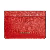 Coach Card Case 10 Pebble Grain Layered Short Stitch Letter Leather Wallet Women wallet Orange C3648G-IMRCK Basic Set (Bag+Dust Bag)