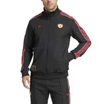 adidas Manchester United Terrace Icons Track Top Asia Sizing 'Black Red' Men's JF0358 XL