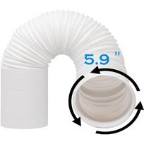 Air Conditioner Hose, Portable Exhaust Vent Hose with 5.9 Inch Diameter, Counterclockwise AC Hose Length to 80 Inch, Universal Replacement AC balta
