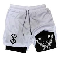 Summer Men Running Shorts Fitness Gym Training 2 In 1 Sports Shorts Quick Dry Workout Jogging Double Deck Shorts M