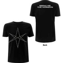 Bring Me The Horizon Unisex Marškinėliai: Dygliuota viela (Atgal Spausdinti) (Didelis) 4XL