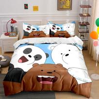 Smiling panda, polar, brown bears. Bedding sets Duvet cover sets Duvet covers Pillowcases(1 * Duvet Cover 2 * Pillowcases without duvet insert) 135x200cm