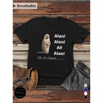 Funny Alan Alan Oh It'S Steve Men'S Graphic T-Shirt - Humorous Beaver Print &  Oh It'S Steve  Saying, Breathable Round Neck Short Sleeve Tee, Medium S juoda