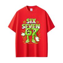 Funny Six Seven Italian Brainrot 67 Number Graphic Tshirt Unisex Women Summer Oversized Short Sleeved Male Loose Cotton T Shirt 4XL