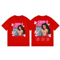 Cardi B Miss Drama Tour 2026 Graphic T Shirts Fashion Y2k Aesthetic Short Sleeve Tshirts Unisex Women Casual Loose Cotton Tshirt 4XL