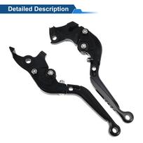 Motoforti  Short/Long Brake Clutch Levers 6 Position Adjustable Motorcycle Handlebar Brake Lever Aluminum Alloy Solid 1 Pair