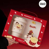 HOLOHOLO Pony Gift Box Coffee Thermos with Straw