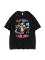Gym Fitness Exercise I Eat Until Failure Print T Shirt Male Vintage Oversized Short-Sleeved unisex Wounisex Soft Pure Cotton Tshirt S įvairiaspalvis