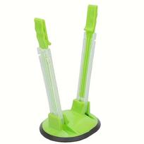 Zipper Bag Holder Plastic Adjustable NonSlip Hands-Free Baggy Rack Kitchen Gadget for Food Prep Freezer Bag Holder Stand Storage