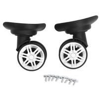 1 Pair 360 Degree Rotation Luggage Wheel Spare Part Low Noise Easy to Install Universal Suitcase Castor Trunk Wheels juoda
