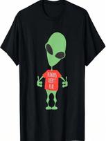 Funny Alien Humans Aren't Real Cute UFO Gift T-Shirt S įvairiaspalvis