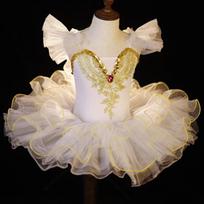 New Girls Ballet Tutu Fluffy Gauze Dress Kids Little Swan Performance Costume 100 balta