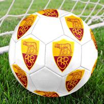 AS Roma FC Futbolo kamuolys, spalvingas, tinkamas visoms amžiaus grupėms, mašininio siuvimo, PVC medžiaga, varžybų kokybės, patvarus ir atšokantis
