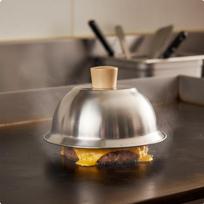 Stainless Steel Burger Cover Versatile Cheese Melting Dome HeatResistant Handle Griddle Steaming