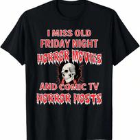 Nostalgic Horror Movies And Horror Hosts T-Shirt,Comfortable Pure Cotton S įvairiaspalvis