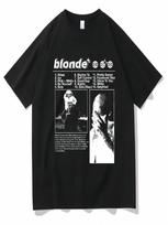 Best Famous Rapper Frank Hip Hop Oversized T Shirts Ocean Fashion Streetwear unisex's Blond T-Shirt unisex Wounisex Vintage Casual Tees_1ww S įvairiaspalvis