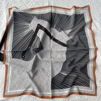 Spring and summer new line pony silk double crepe silk scarf girls high sense professional 70cm silk small square scarf 65*65cm