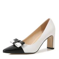8cm Heel Pointed Toe Fashion High Heels for Women Brand Elegant Ladies Party Dress Shoes Black White Plus Size up to 42 for Event 35 balta