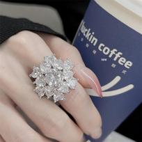 Luxurious Rhinestone Sparkle Set: Elegant Women's Earrings, Necklace & Ring