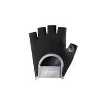 Non-slip Wear-resistant Half-finger Gym & Cycling Gloves Small tamsiai pilka spalva