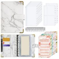 Marbling Money Saving Binder Waterproof Cash Budget Book Budget Binder Card Holder  Home Use balta