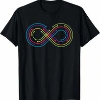 Rainbow Infinity Symbol Pride Autism Awareness Neurodiverse T-Shirt S įvairiaspalvis