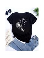 Maycaur Dandelion Printed T-Shirts Wounisex T Shirt Summer Graphic Tee Shirt Round Neck Harajuku Top Shirts For Wounisex Streetwear S įvairiaspalvis