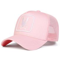 Unisex Triušio Galvos Siuvinėjimo Tinklinės Kepurės Vasarai ir Pavasariui Lauke Reguliuojamos Atsitiktinės Kepurės Hip Hop Kepurė Apsauganti nuo Saulės Kepurė rožinė