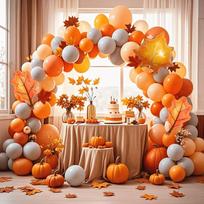 Autumn Balloon Wedding Birthday Anniversary Scene Decoration Set Party Decoration Autumn balloon