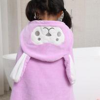 Children's Coral Fleece Hooded Towel Cape: Absorbent, Soft, and Thick
