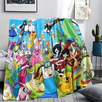Adventure Time,pattern Flannel Blanket, High quality Comfortable for All Seasons, Home Decor, Warmth and Comfort, Perfect for Gifts. 80cm x 120cm
