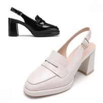Misope Women Loafer Slingback 8cm 012612707 Ivory/225