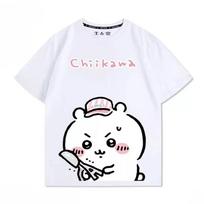 MINISO Chiikawa Cartoon Print Short Sleeve Round Neck Women men T-shirt Trendy Cute Loose Casual Fashion T-shirt Clothing S