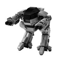 Gobricks UCS mastelio ED-209 robotas mechaninis karo policijos vykdymo serijos 209 MOC konstravimo kaladėlės dovana gray