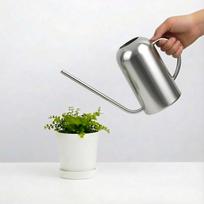 1500ML nerūdijančio plieno laistytuvas su ilgu snapeliu sodui ir namų augalams Semi-circular Tall Water Pot/1500ML sidabras