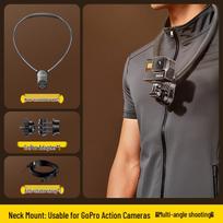 Magnetic Quick-Release Mobile Phone Neck Strap Holder for Cycling, Fishing, Running, and First-Person Vlog Chest Mounting.