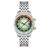 SpongeBob Collaboration 18 ATM Water Sapphire Green Unisex [SPINNAKER] Watch, Automatic, Resistant, Crystal, Dial, SP-5162-33, [Used] žalia