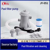 110V-240V Pool & Pond Circulation Filter Pump, 330 Gallons, 24V Cleaner EU Standard (Telescopic/Long Tube)