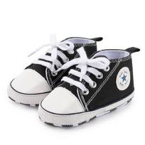 Anti-slip Shoes, Canvas Shoes, Baby Soft-soled Baby Walker Shoes Insole Length  11cm juoda