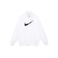 (WMNS) Nike SS22 Sportswear Essential Logo Pattern Wrinkled Woven Loose Stand Collar Jacket White Women's DM6182-100 M
