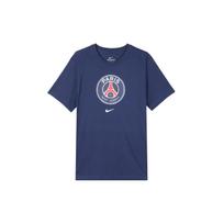 Men's Nike Paris Saint-Germain Crest Large team logo Printing Round Neck Casual Short Sleeve Blue DJ1316-410 S