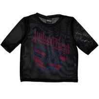 Judas Priest Ladies Crop Top: Screaming For Vengeance (Mesh) (Large) 2XL